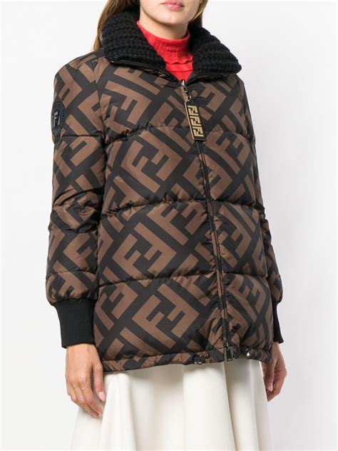 fendi puffer jacket fluorescent trim|Fendi puffer jacket women's.